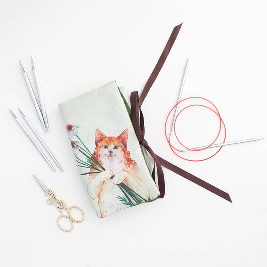 Kasper the Cat | Needle Case  | Pencil Roll: Multi