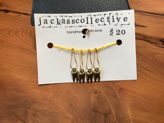 4 Handmade Teeth Stitch Markers