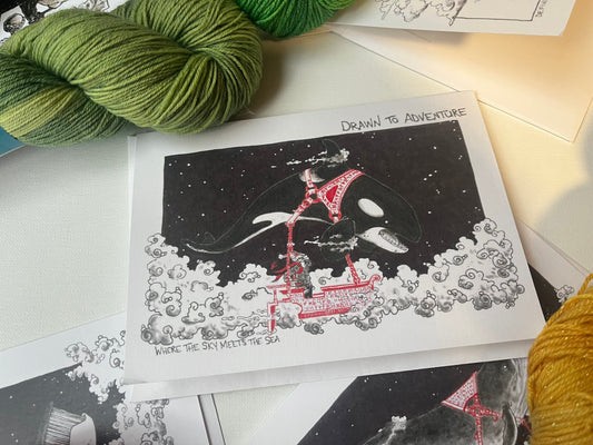 Drawn to Adventure | Local Art Cards | Blank
