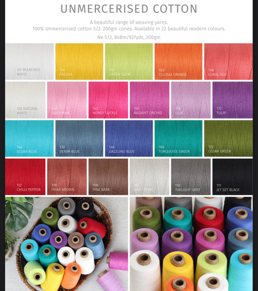 Yarn - Preorder Mercerized Cotton Yarn | 5/2 | 927 Yards | Cone