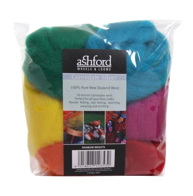 Corriedale Sliver | 7 Colours | 100 grams
