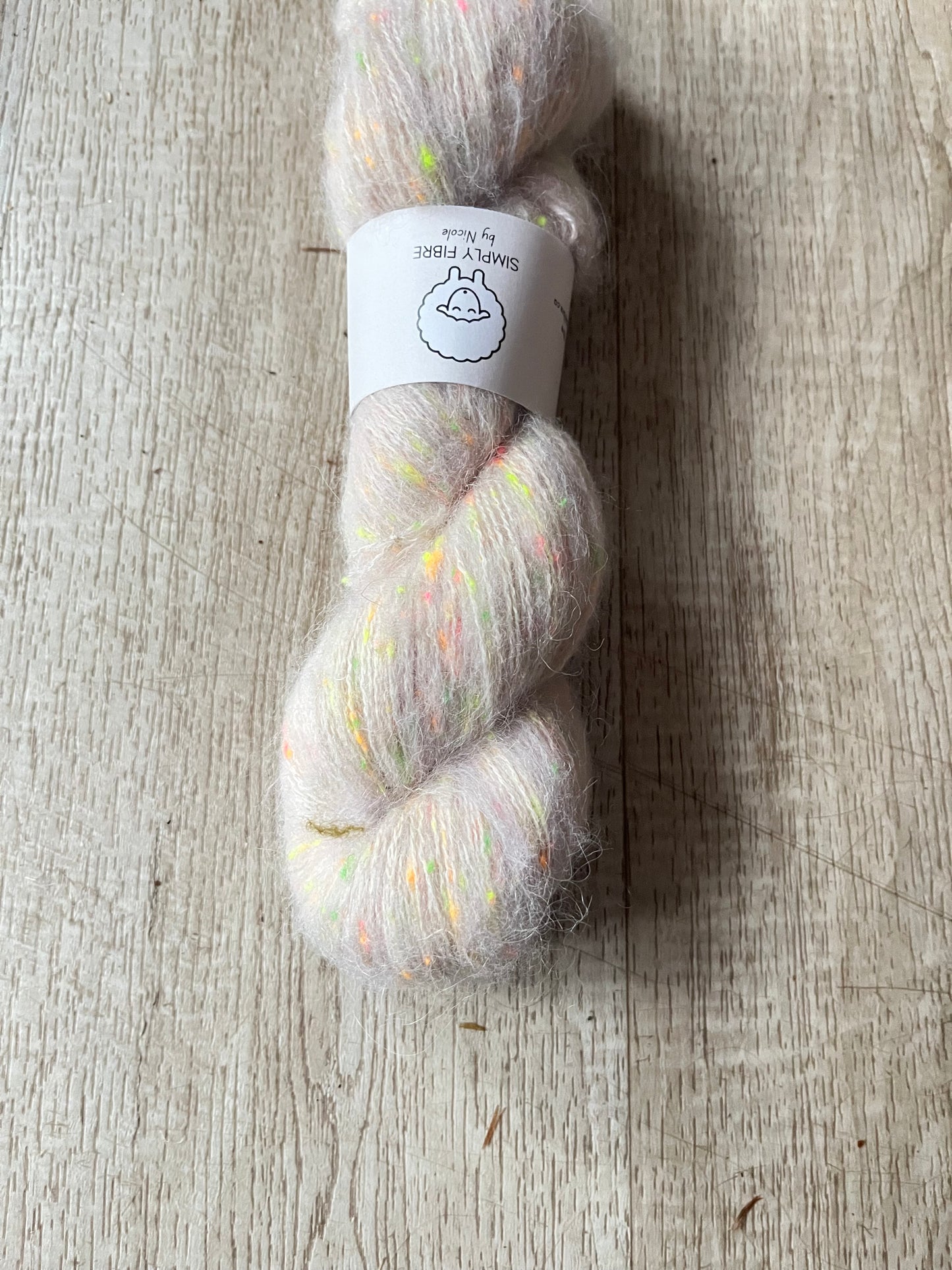 Neon Pops Fluff | Fingering | Non-Superwash Merino, Alpaca, Donegal, Linen