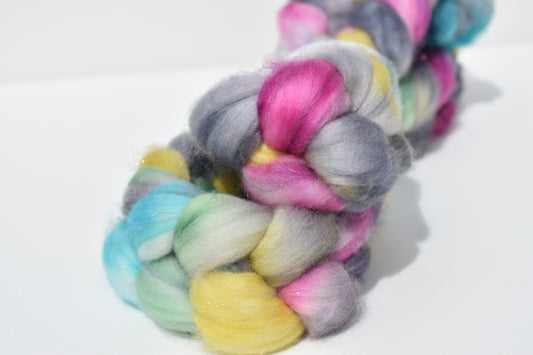 Sparkly Top| SW Merino, Cashmere, Stellina | Combed Top Fibre