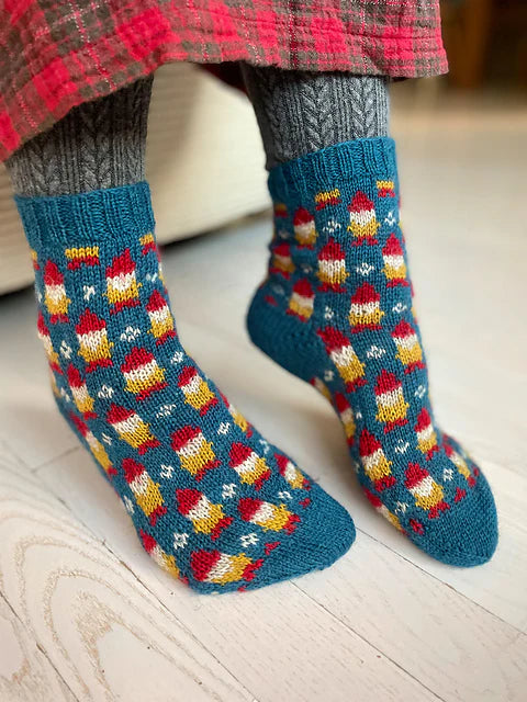 Joyful Colorwork Socks | 25 New Knitting Pattern for Fun & Whimsical Footwear | Charlotte Stone
