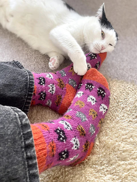 Joyful Colorwork Socks | 25 New Knitting Pattern for Fun & Whimsical Footwear | Charlotte Stone