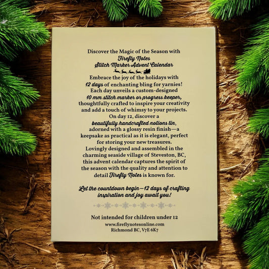 Stitch Marker Advent Calendar | Nature meets nostalgia | 12 days | 2025