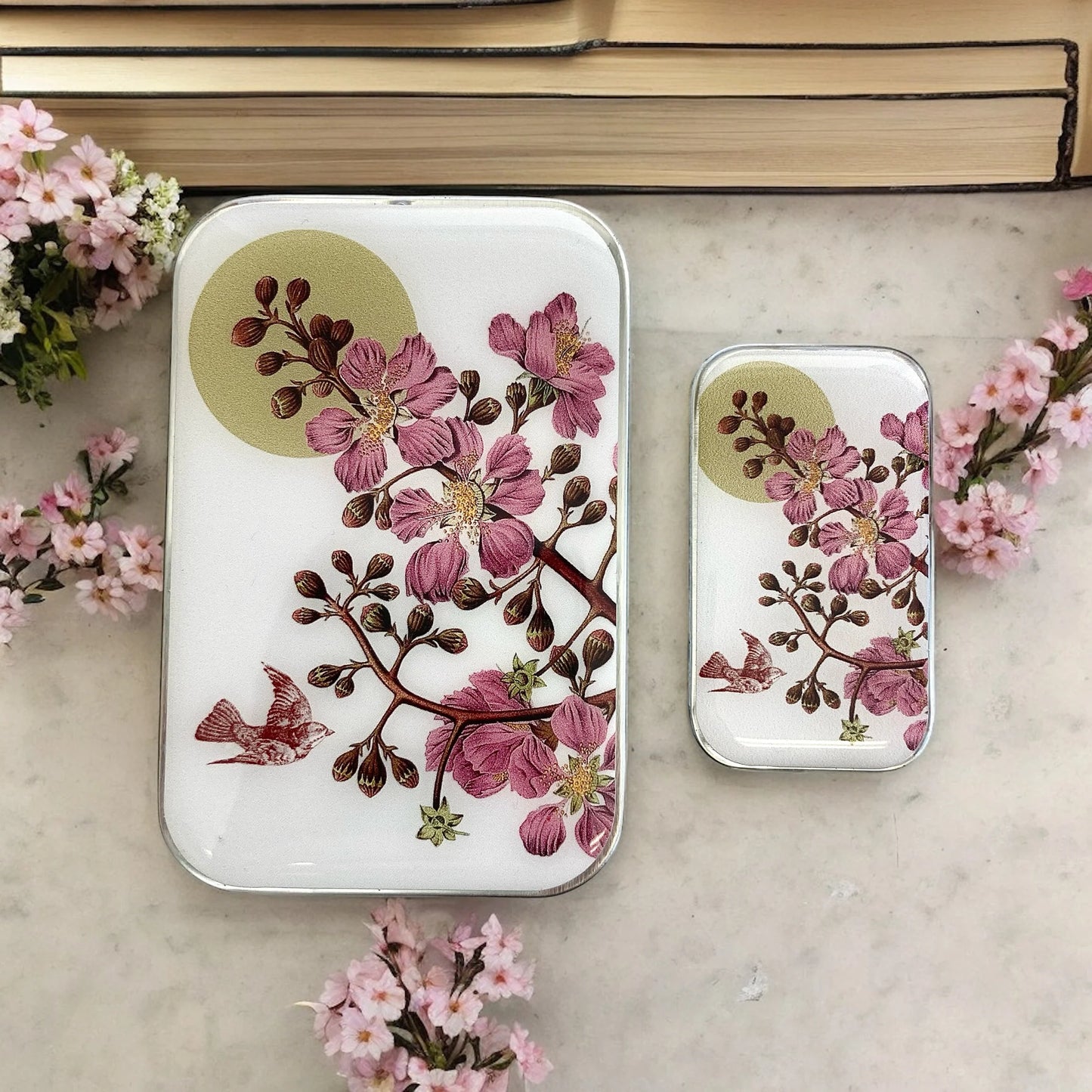 Cherry Blossom & Swallows Tin | Notions