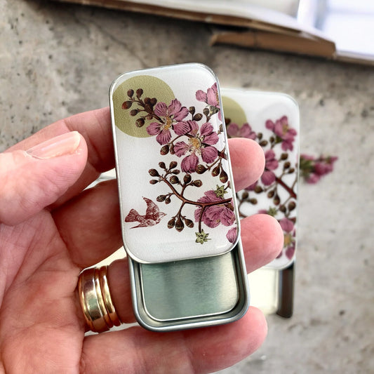 Cherry Blossom & Swallows Tin | Notions