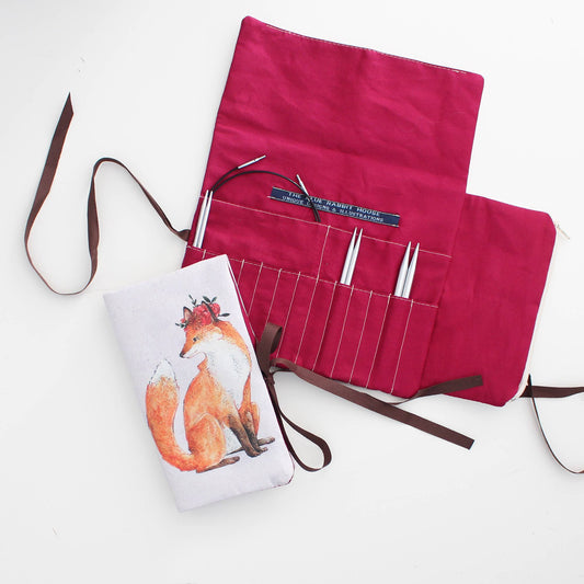 Lena the Fox | Needle Case | Pencil Roll: Multi