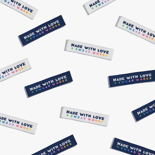 Made With Love & Swear Words Woven Labels | 10