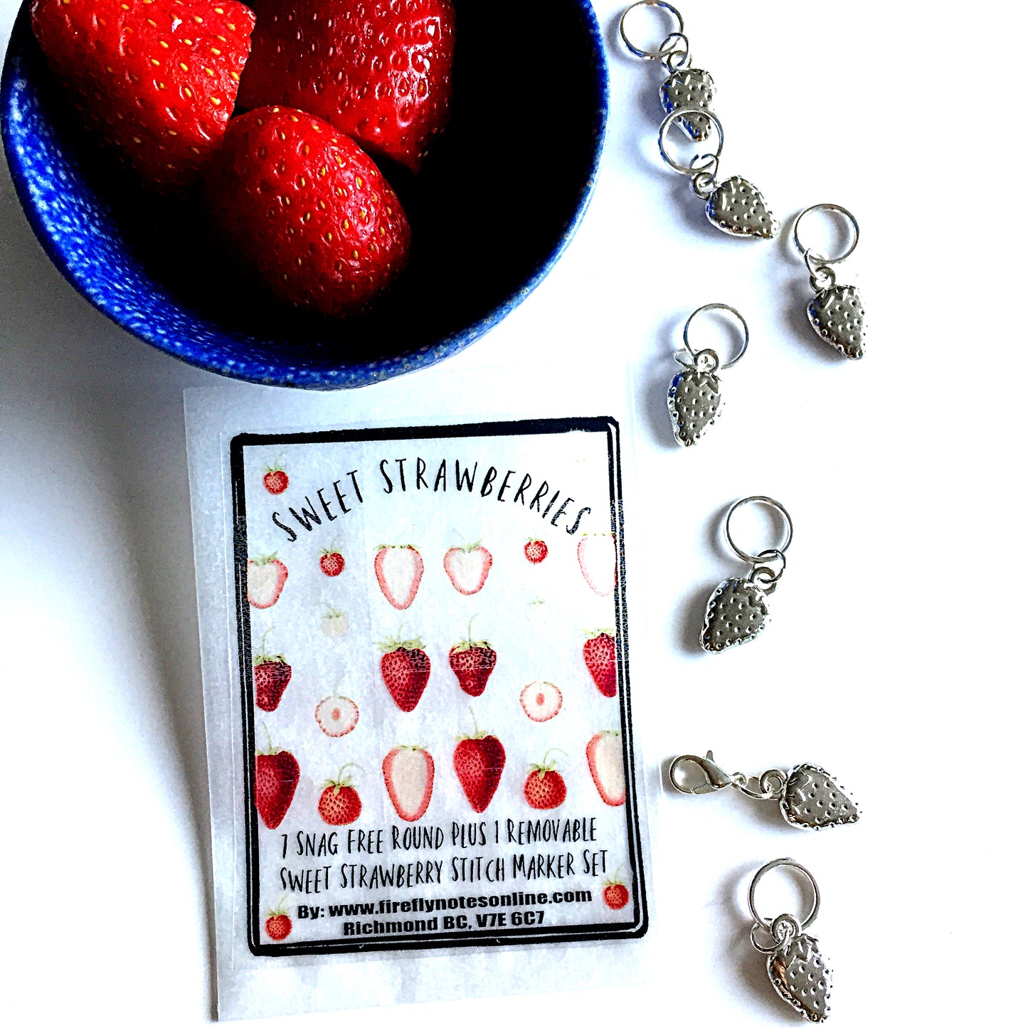 Stitch Markers - Strawberry | Stitch Marker