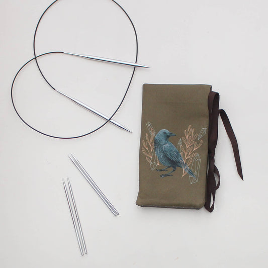 Amber the Raven | Needle Case | Pencil Roll: Multi