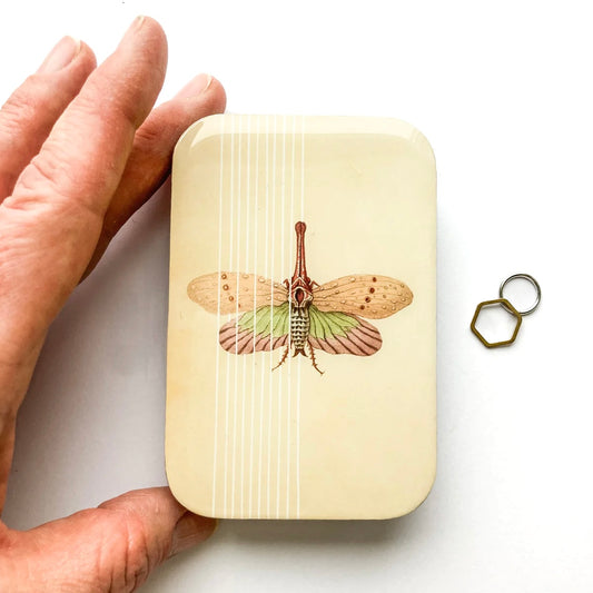 Spring Moth | Stitch Marker Tin