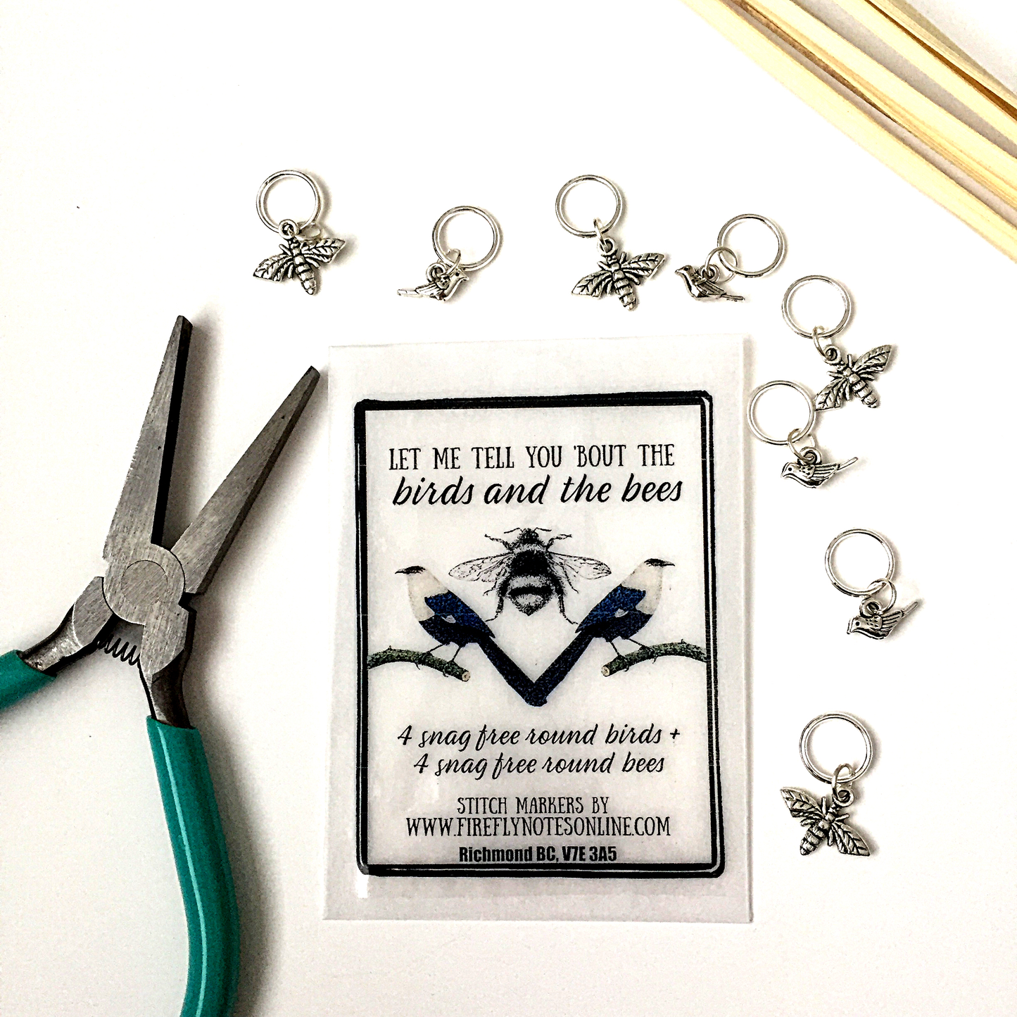 Birds and Bees | Stitch Marker Pack