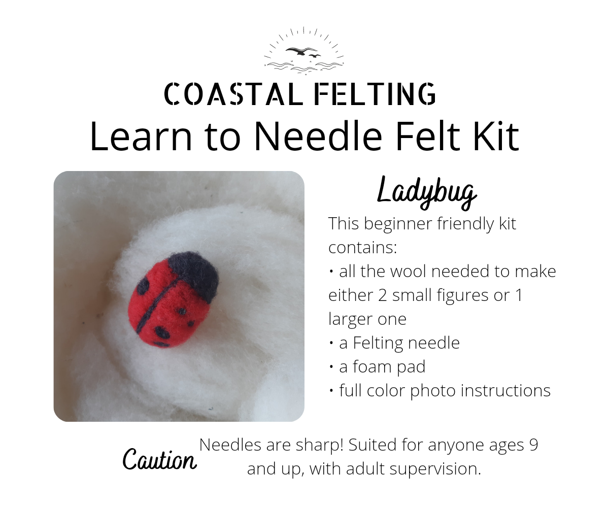 Learn to Needle Felt a Ladybug Kit