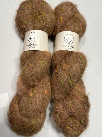 Neon Pops Fluff | Fingering | Non-Superwash Merino, Alpaca, Donegal, Linen