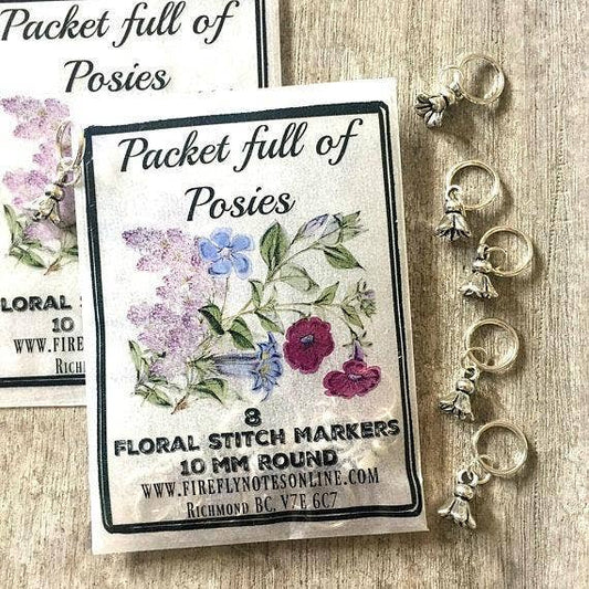 Packet of Posies | Flower Stitch Marker Pack | 10 Mm Snag Free