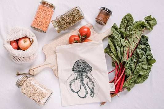 Project Bag - Jellyfish | Medium Zipper Bag | Organic Cotton