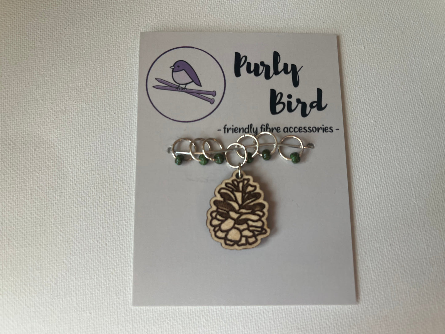 10mm Purple Progress Keeper & Stitch Marker Set | Iridescent