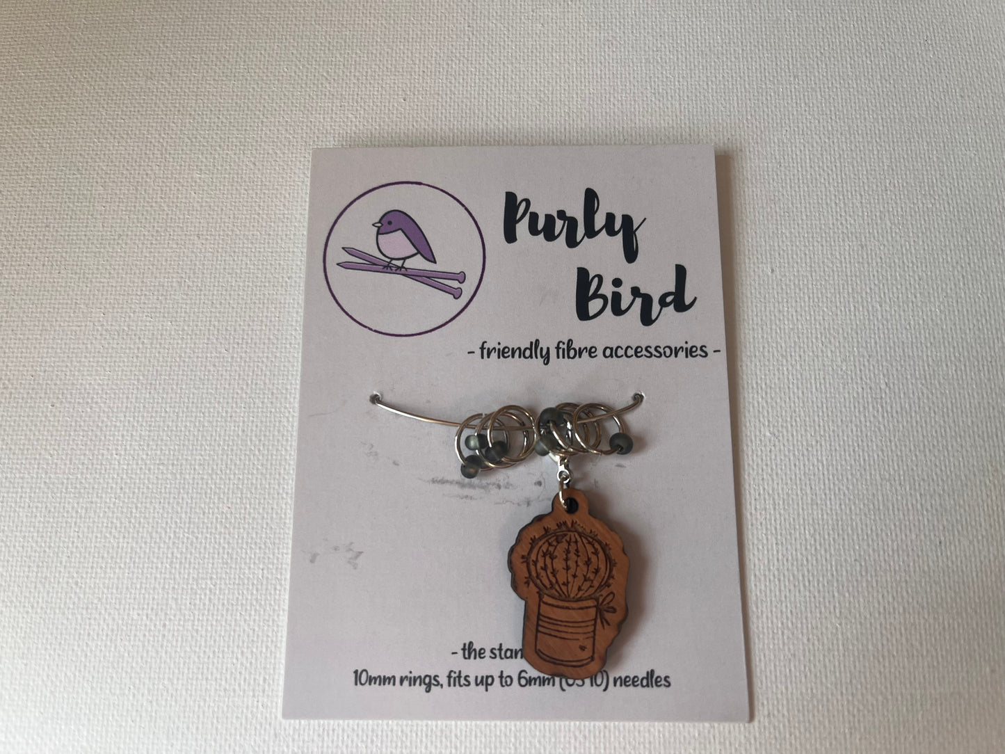 10mm Purple Progress Keeper & Stitch Marker Set | Iridescent