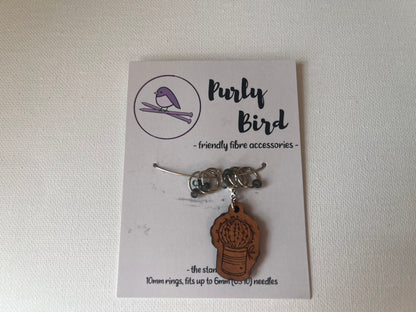 10mm Purple Progress Keeper & Stitch Marker Set | Iridescent