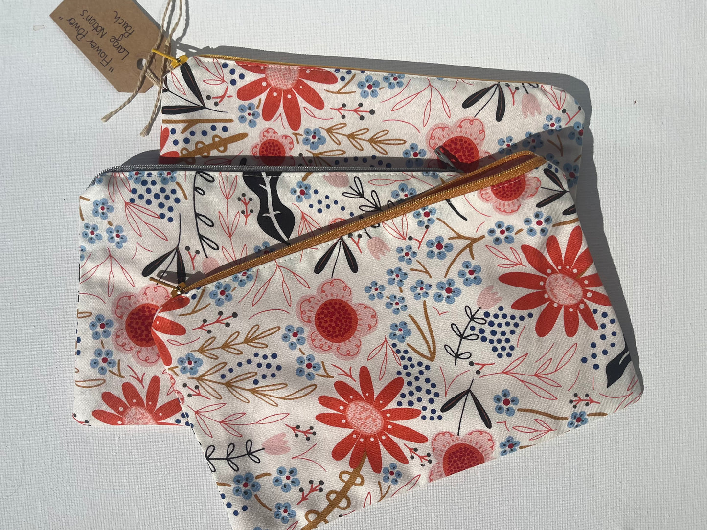 “Flower Power” Large Notion Pouches
