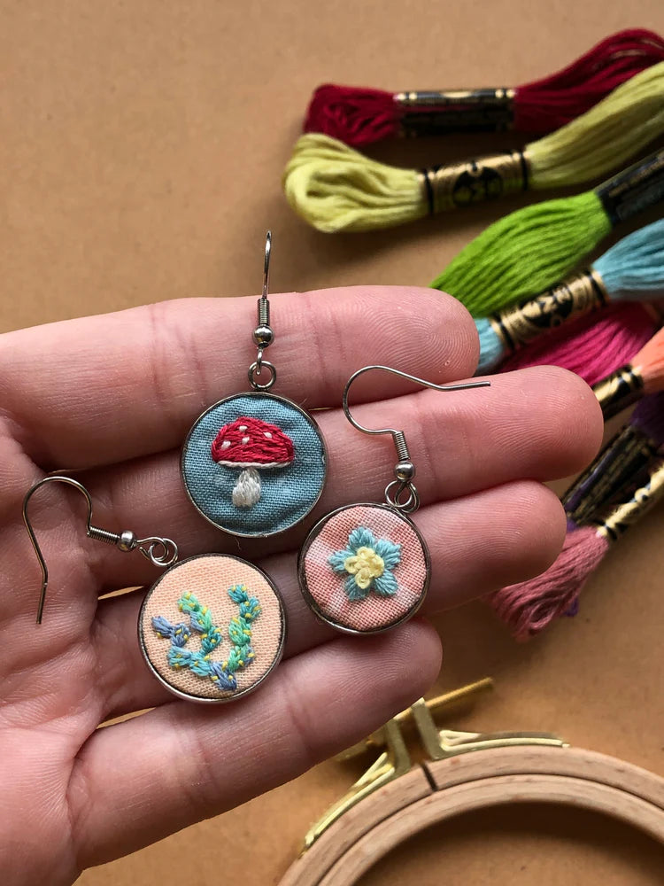 Embroidered Earrings | Beginner DIY Craft Kit