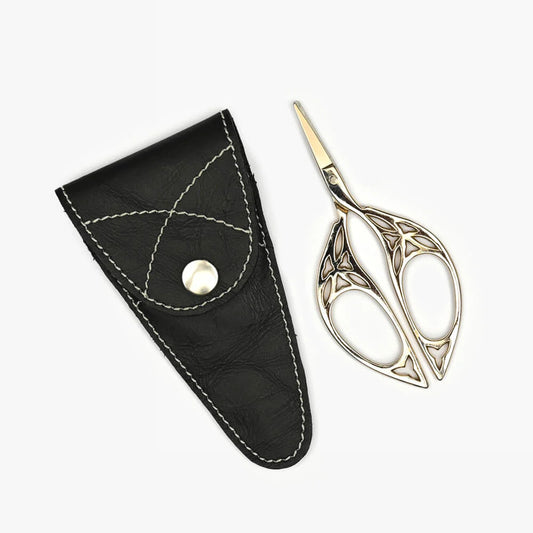 Scissors with Genuine Leather Case