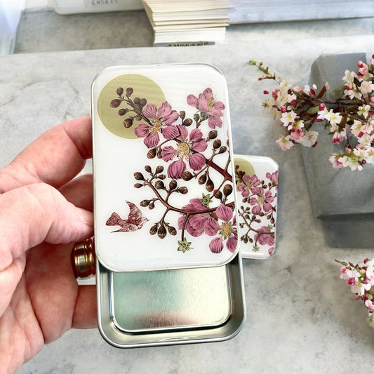 Cherry Blossom & Swallows Tin | Notions