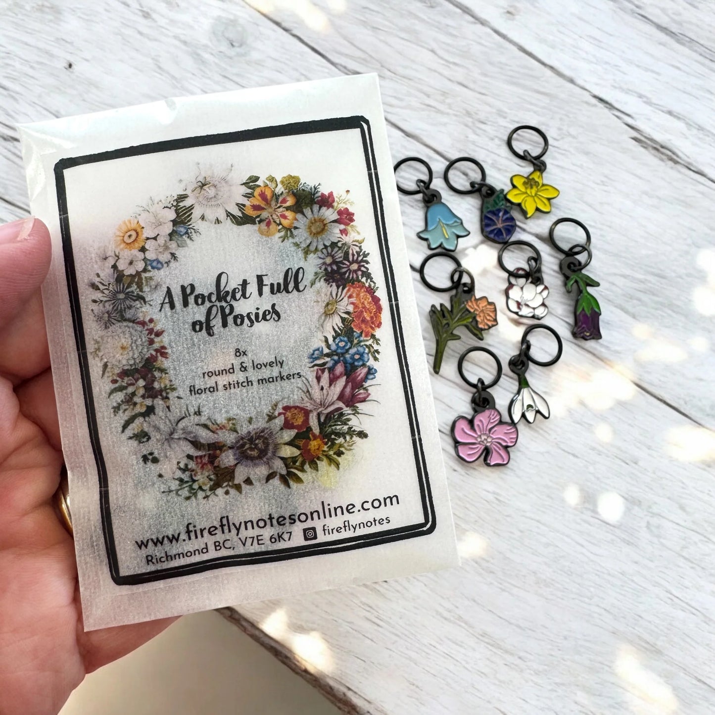 Pocket Full Of Posies | Stitch Markers | Enamel