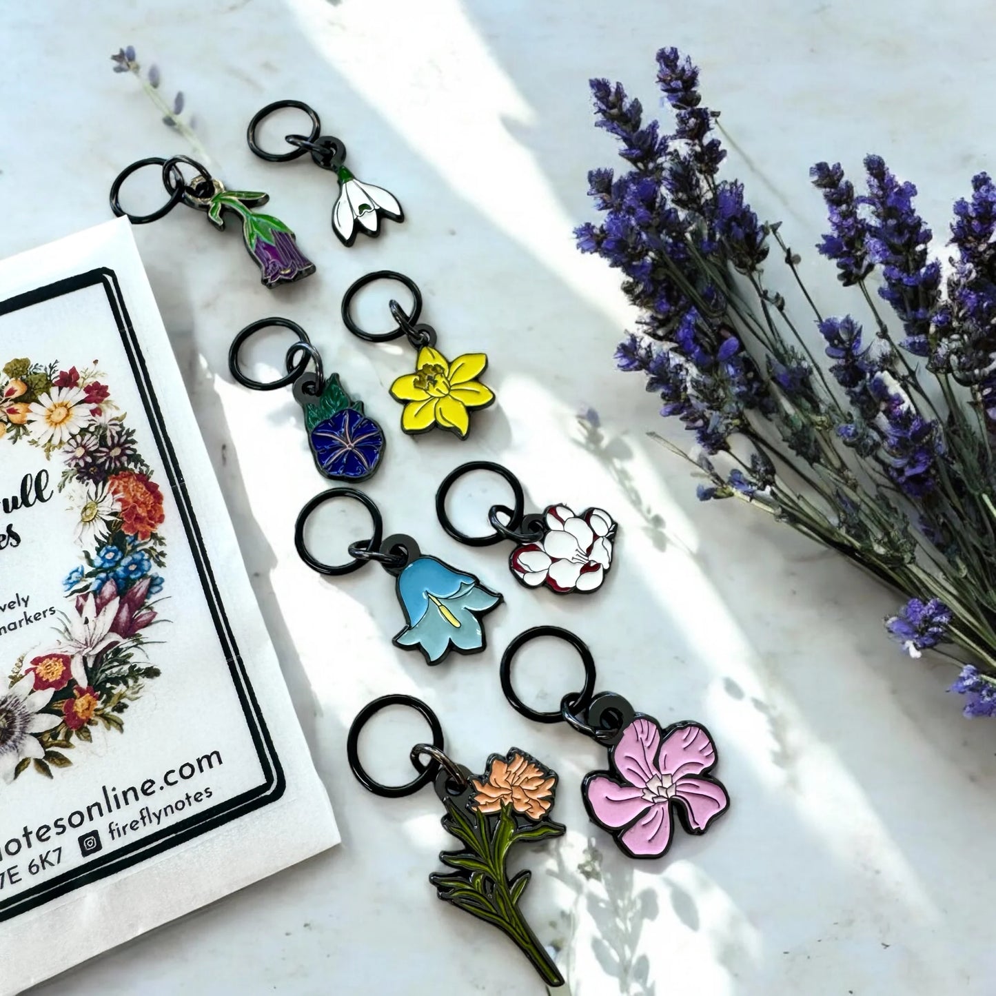 Pocket Full Of Posies | Stitch Markers | Enamel