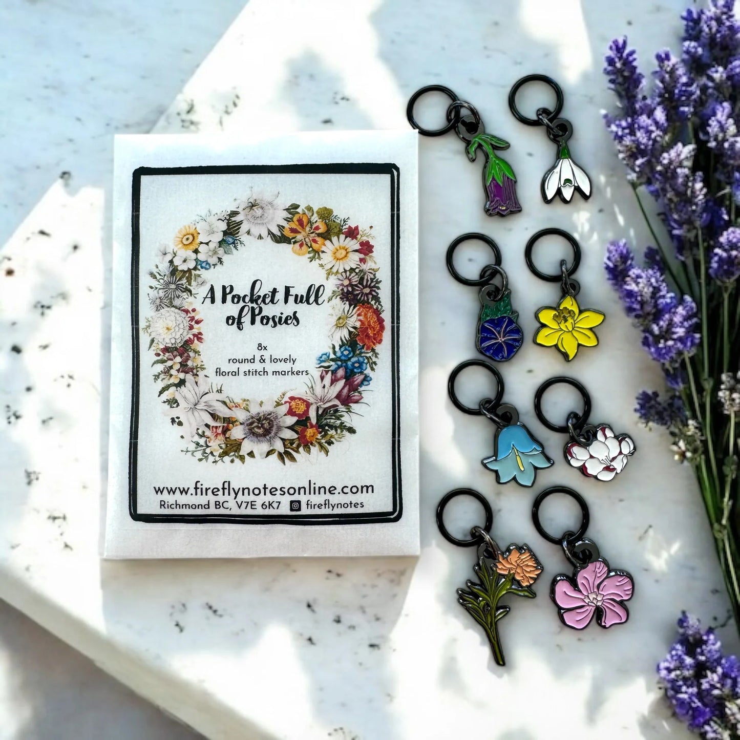 Pocket Full Of Posies | Stitch Markers | Enamel