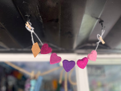 Felted Heart Bunting