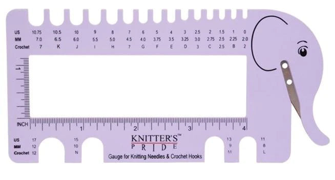 Tools - Needle & Crochet View Sizer With Yarn Cutter | Gauge Tool