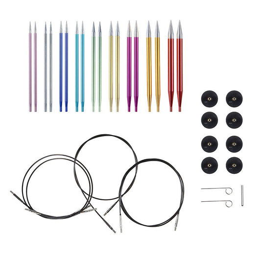 Interchangeable Knitting Needles - Prism Aluminum Options Interchangeable Circular Set