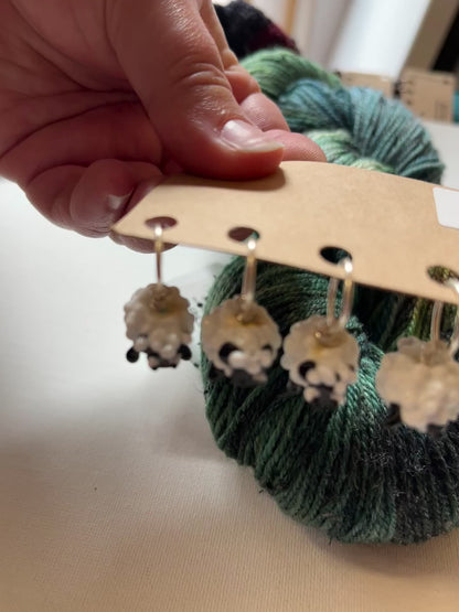 Sheep Handmade Glass Stitch Markers