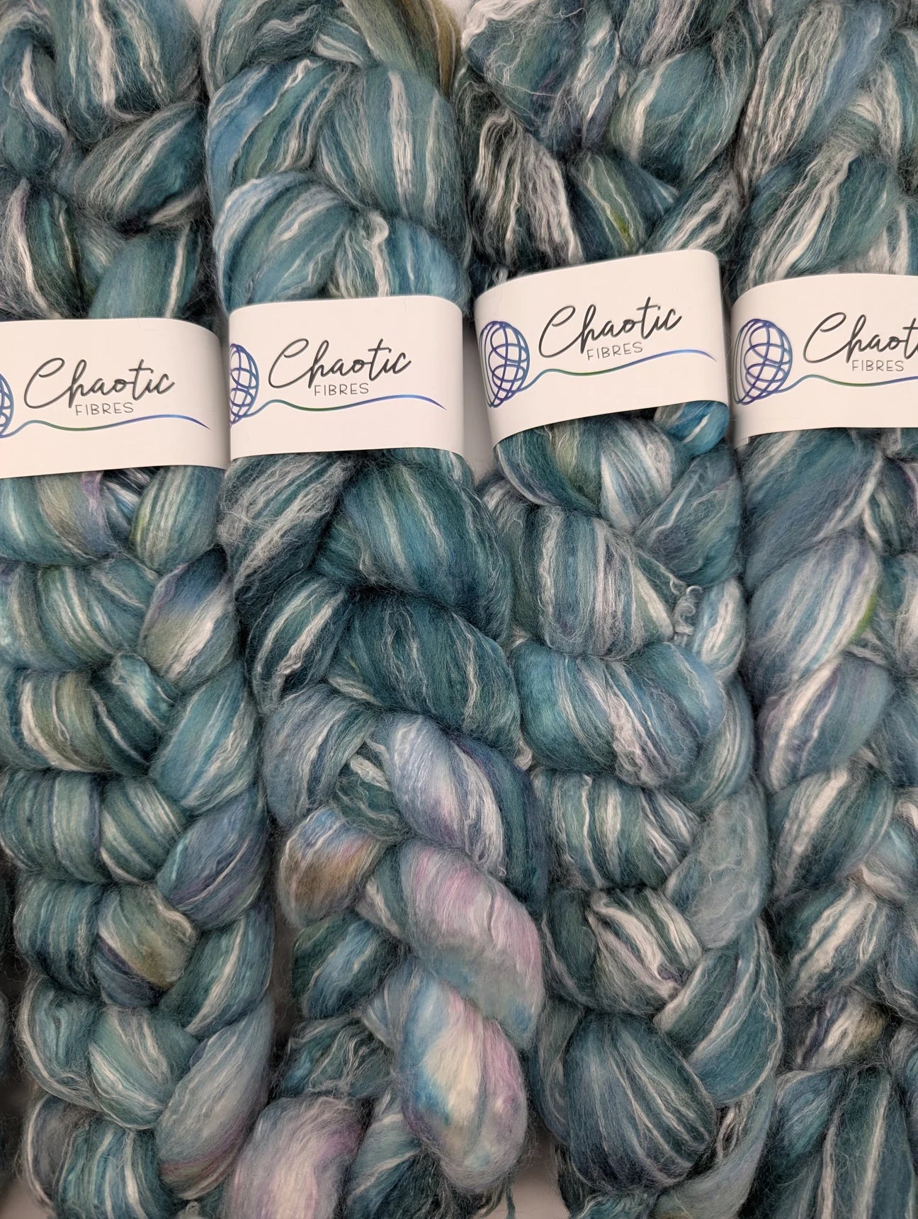 Hand Dyed Polworth, Bamboo, Tussah Silk | Braid | 100g