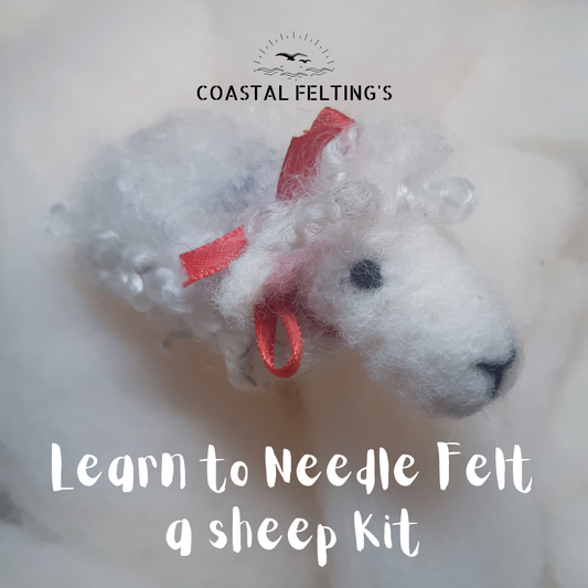 Learn to Needle Felt a SHEEP KIT, DIY Kit